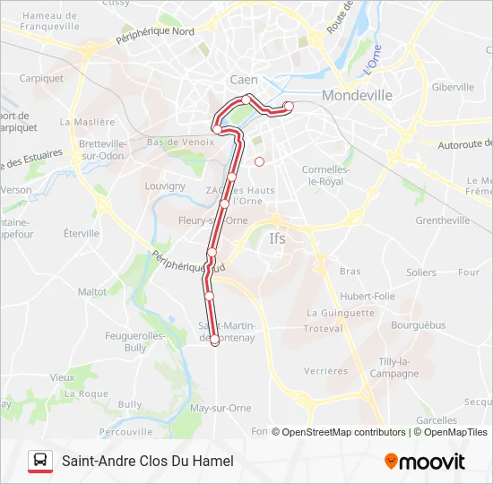 NOMAD 107 Bus Line Map