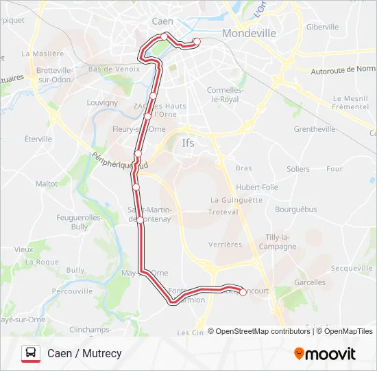 NOMAD 107 Bus Line Map