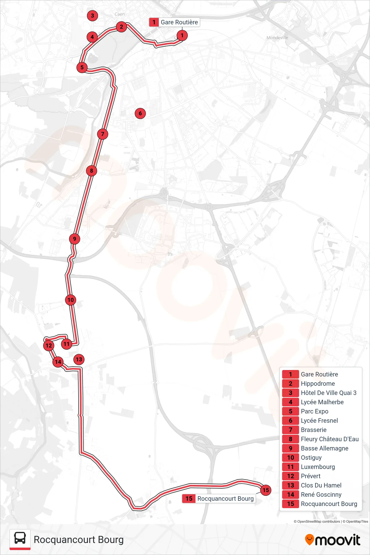 NOMAD 107 bus Line (Rocquancourt Bourg) route and stops on a map