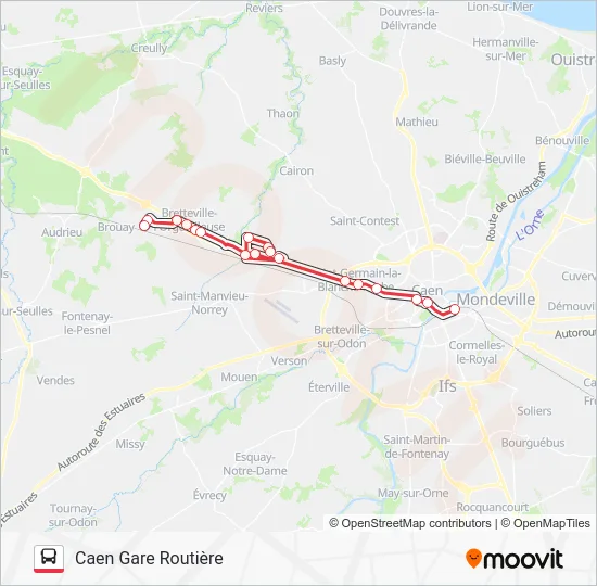 NOMAD 114 Bus Line Map