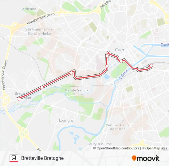 NOMAD 115 Bus Line Map