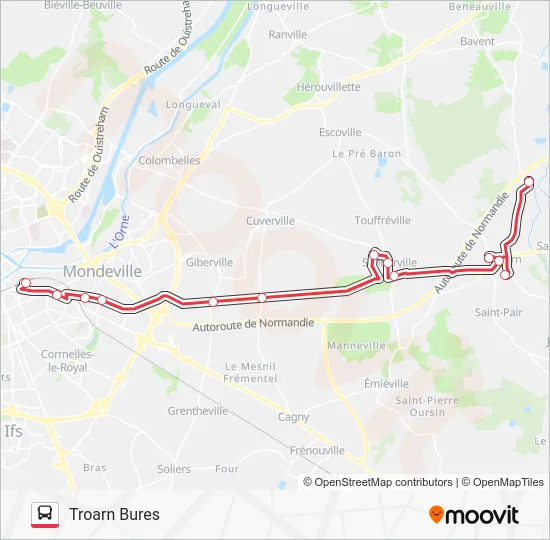 NOMAD 119 Bus Line Map