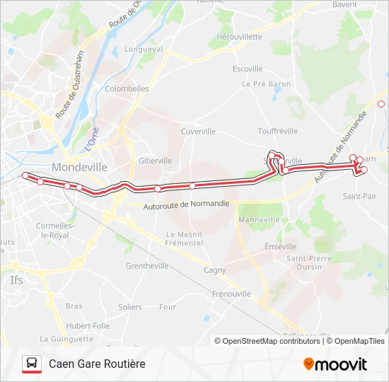 NOMAD 119 Bus Line Map