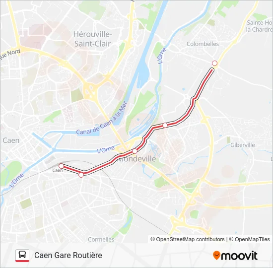 NOMAD 1951 Bus Line Map