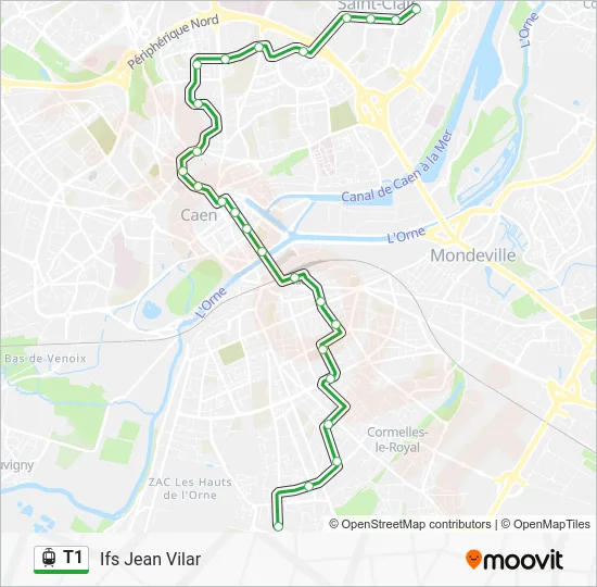 T1 Light Rail Line Map