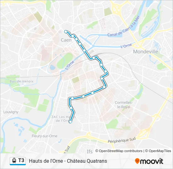 T3 Light Rail Line Map