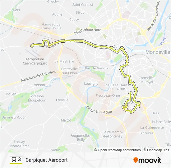 3 Bus Line Map