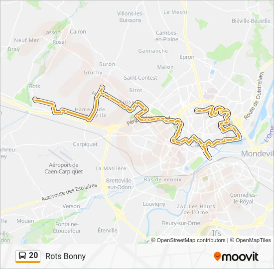 20 Bus Line Map