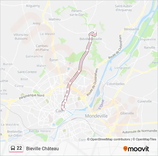 22 Bus Line Map