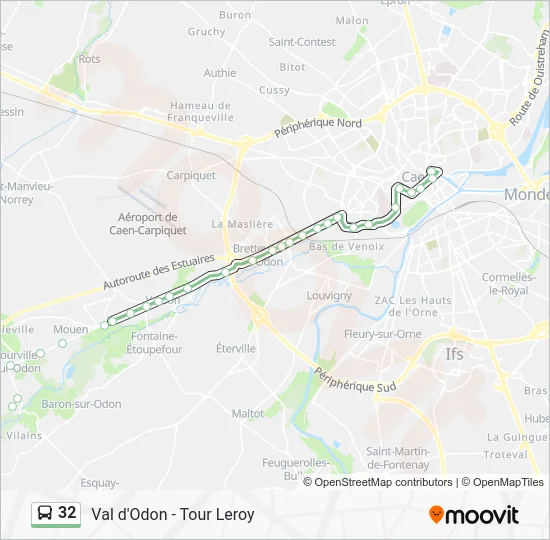 32 Bus Line Map