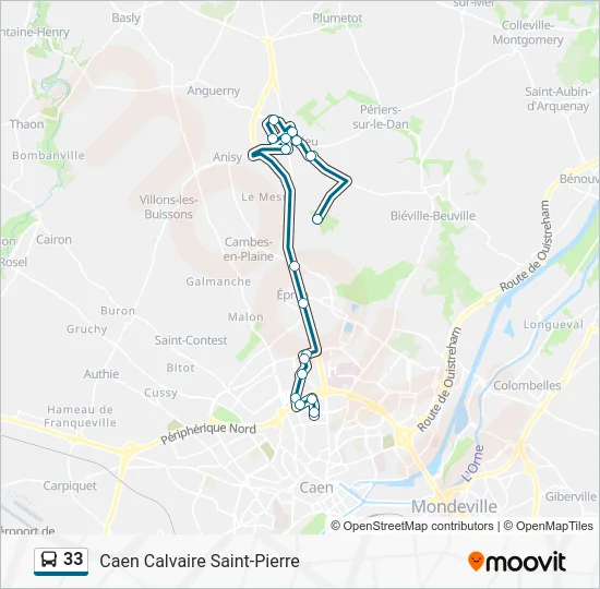 33 Bus Line Map