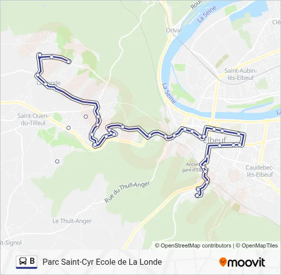 Mapa de B de autobús