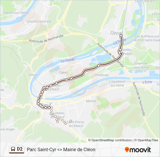 D2 Bus Line Map