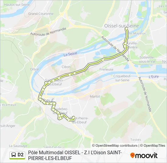 D2 Bus Line Map