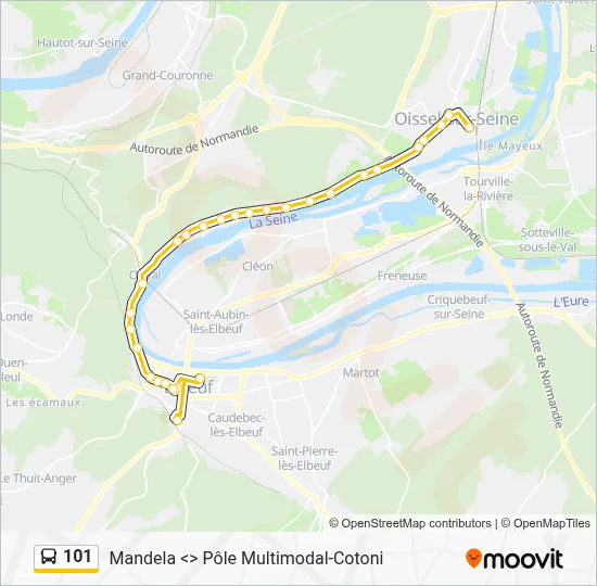 101 Bus Line Map