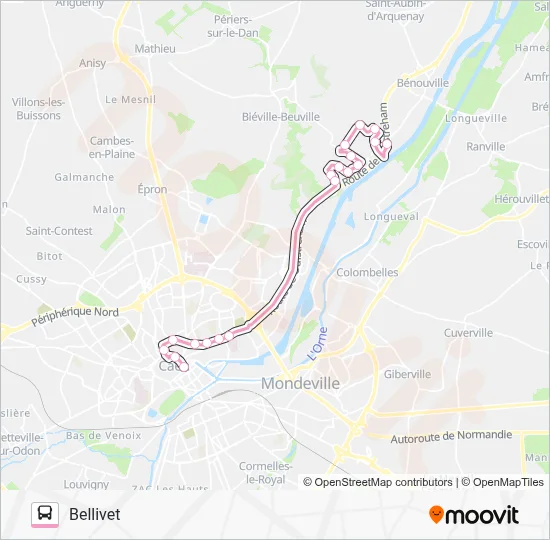 Plan de la ligne 10 EXPRESS de bus