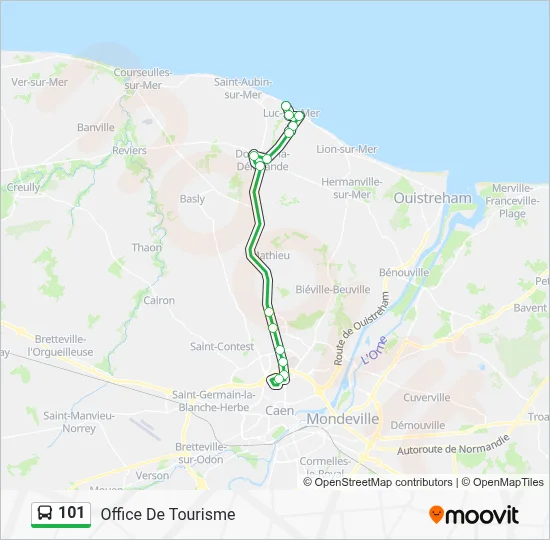 Mapa de 101 de autobús