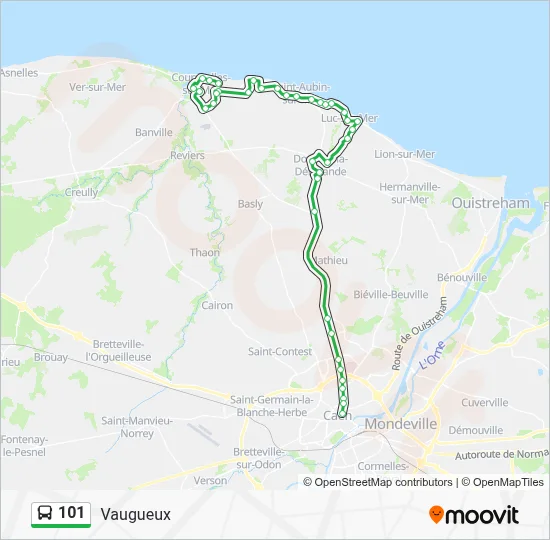 Mapa de 101 de autobús