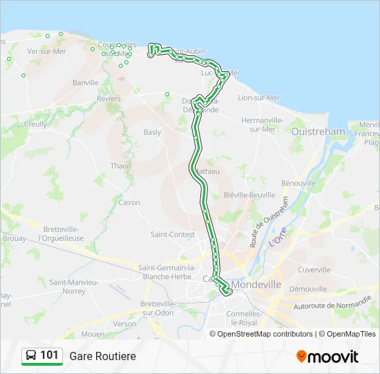 101 Bus Line Map