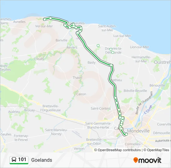 101 Bus Line Map