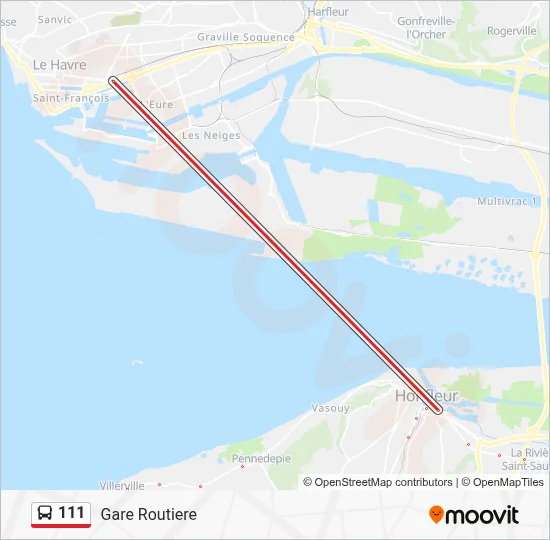 111 Bus Line Map