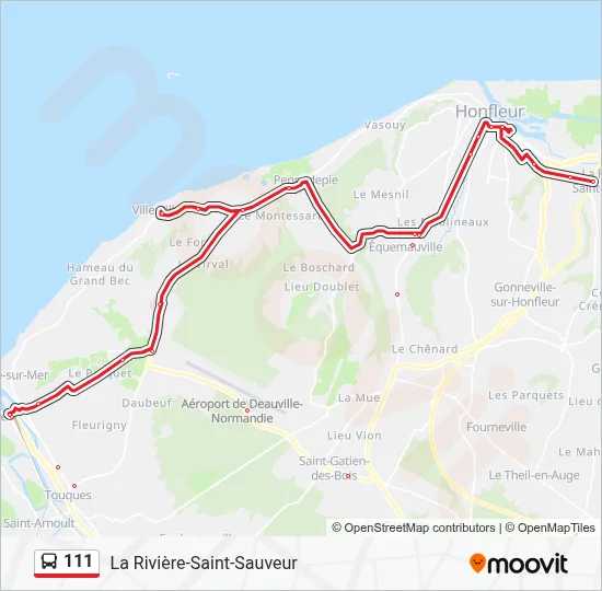 111 Bus Line Map