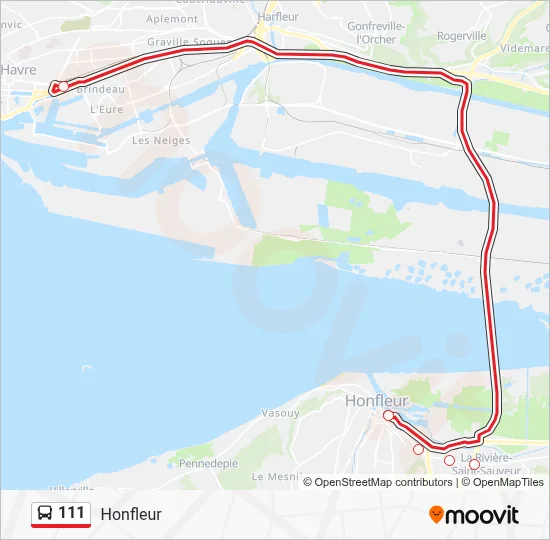 111 Bus Line Map