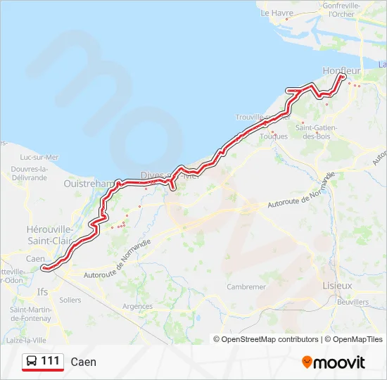 111 Bus Line Map