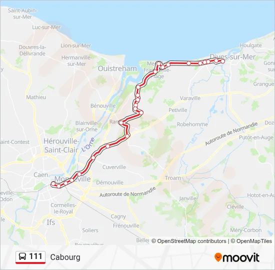 111 Bus Line Map