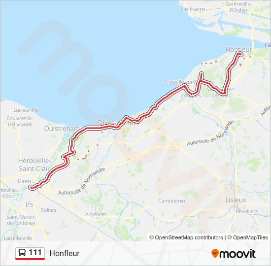 111 Bus Line Map
