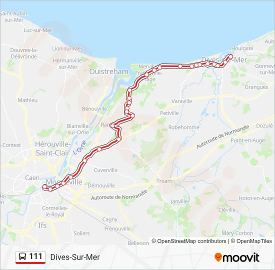 111 Bus Line Map