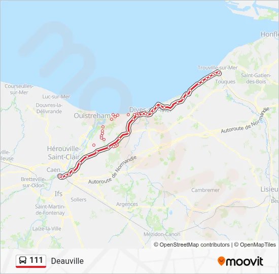 111 Bus Line Map