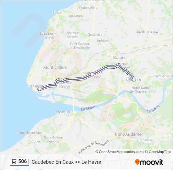 506 Bus Line Map
