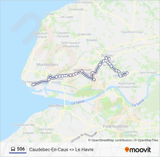 506 Bus Line Map