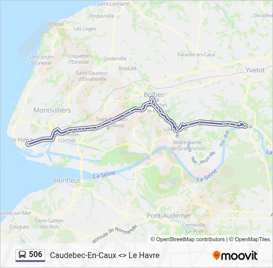506 Bus Line Map