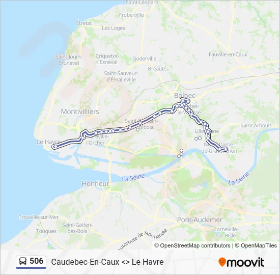 506 Bus Line Map
