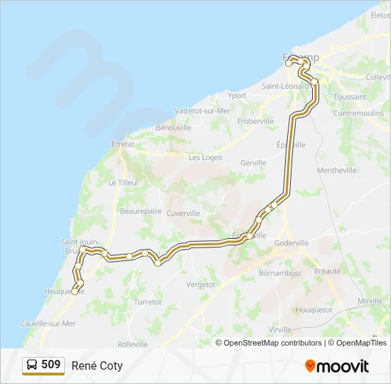 Mapa de 509 de autobús