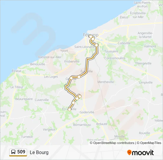 Mapa de 509 de autobús