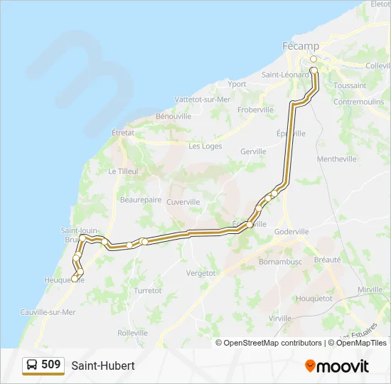 Mapa de 509 de autobús