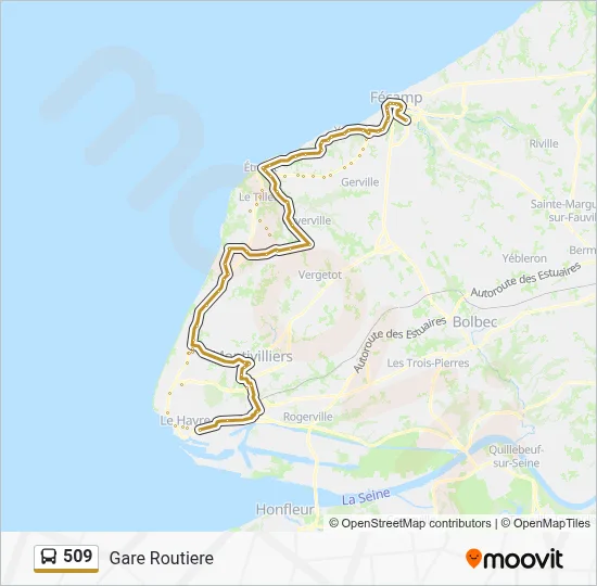509 Bus Line Map