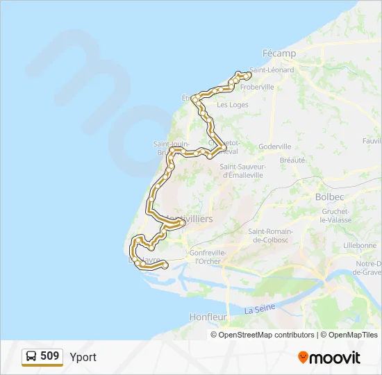 509 Bus Line Map
