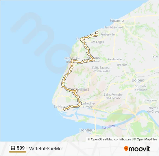 509 Bus Line Map