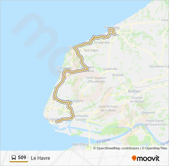 509 Bus Line Map