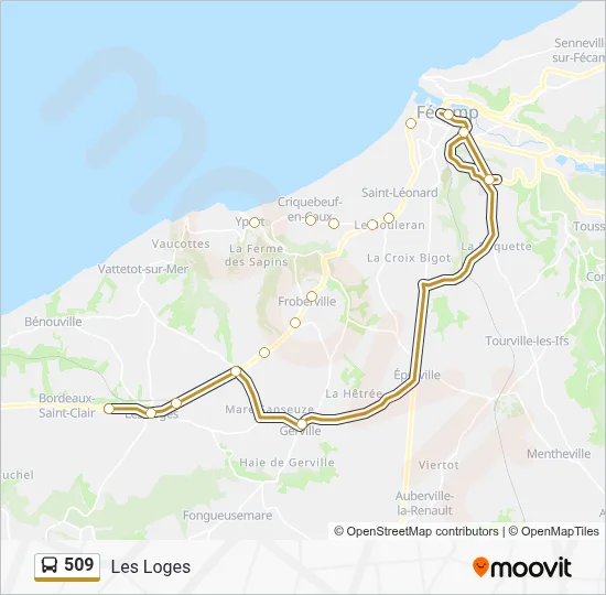 509 Bus Line Map