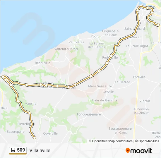 509 Bus Line Map