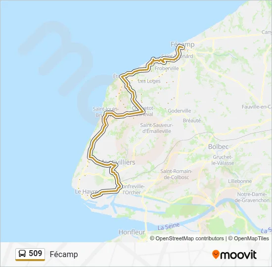 509 Bus Line Map