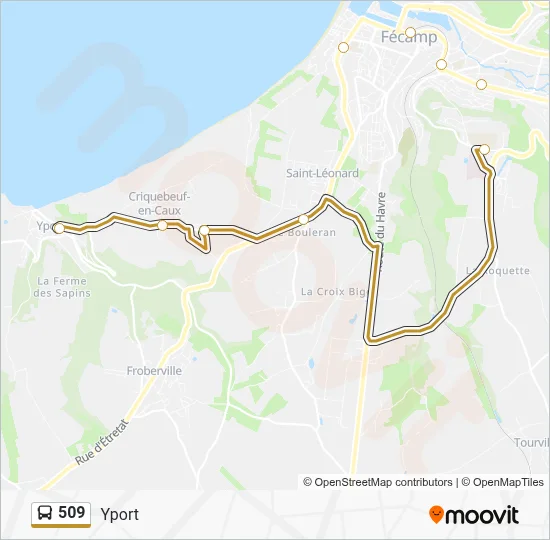 509 Bus Line Map
