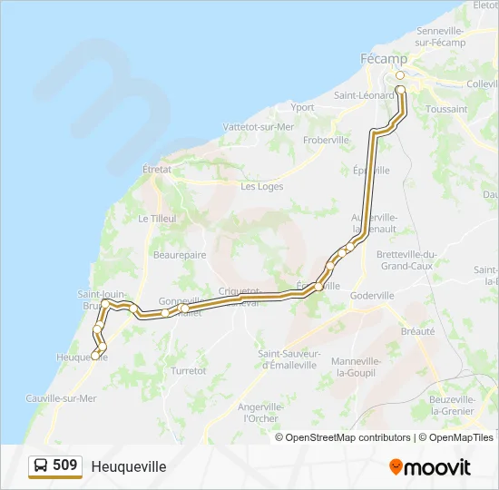 509 Bus Line Map