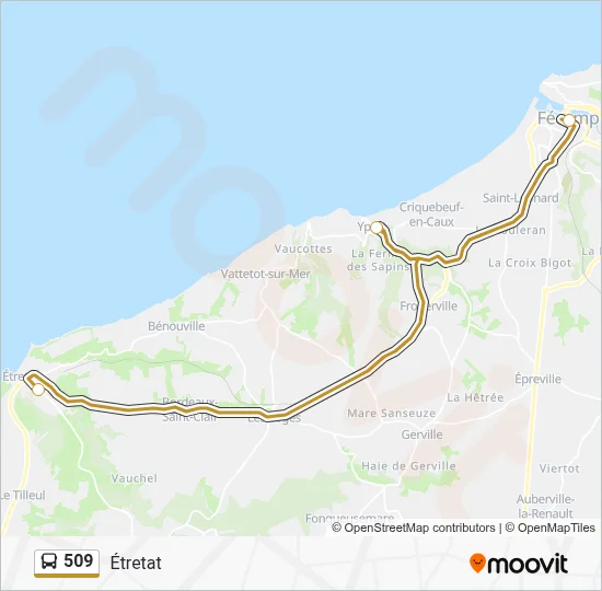 509 Bus Line Map