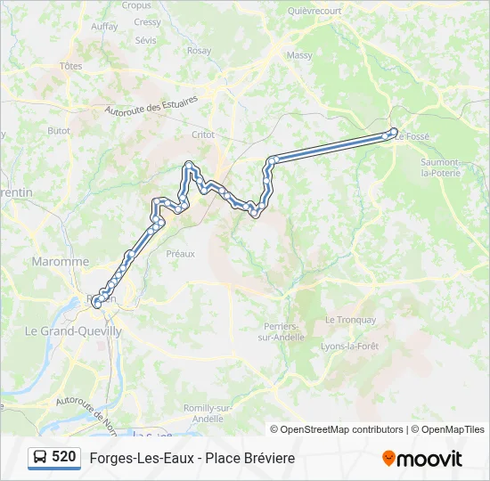 520 Bus Line Map
